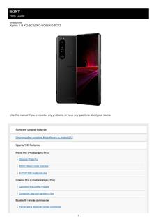 Sony Xperia 1 lll manual. Smartphone Instructions.